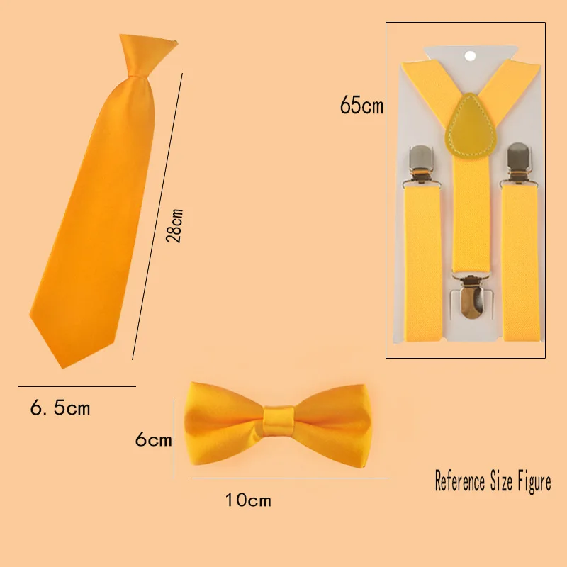 

Kids Elastic Suspenders Bow Tie set Matching Tuxedo Suit Unisex Boy Girl Bowtie Wedding Costume Adjustable Y-Back Brace Belt