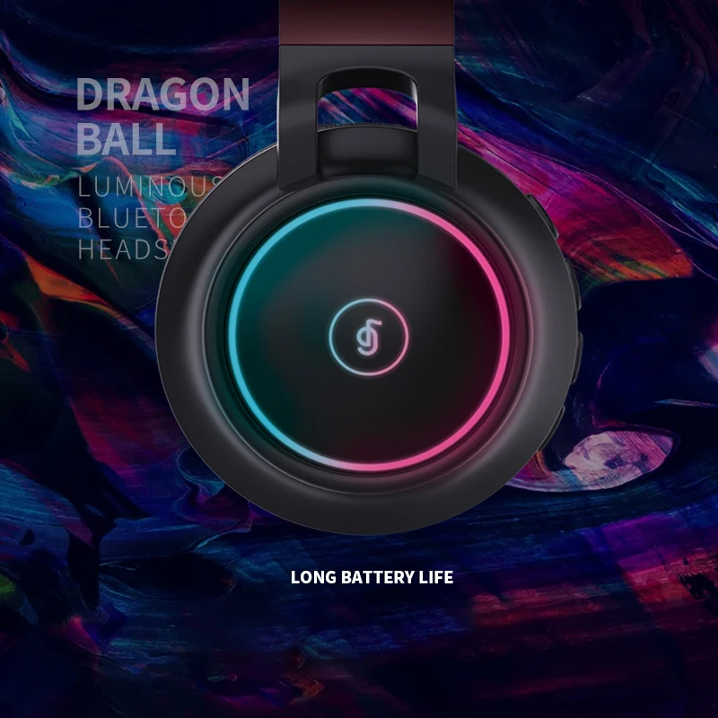 Новое поступление Красочный светодиодный Bluetooth 5 0 складные наушники