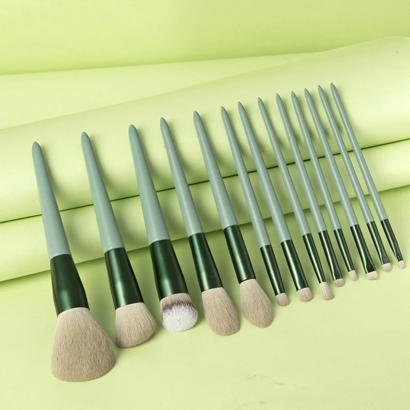 

13 Pcs Makeup Brush Set Foundation Powder Concealers Eyeshadows Blush Makeup Brushes