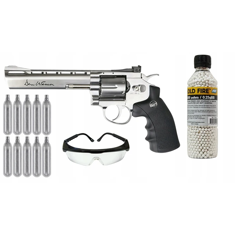 Пистолет ASG CO2 Dan Wesson 6 '' набор KULKI + пистолет гранулятор свинцовая пуля