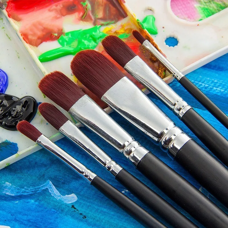 Кисть для масла утки язык нейлоновая кисть винно-красная гуаши акриловая