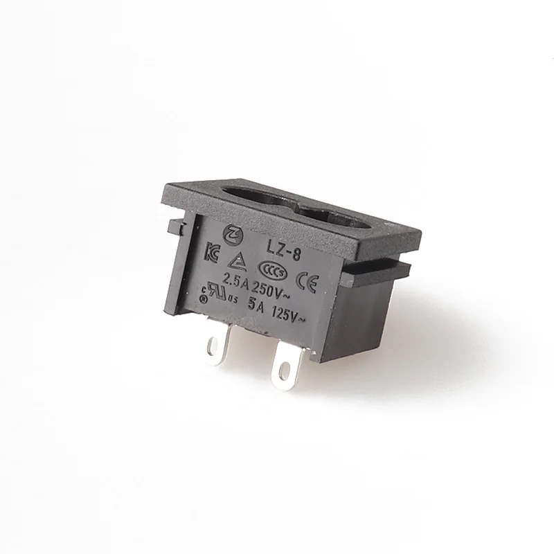 LZ 8 4S1 PCB Mount розетка питания IEC320 C8 сети переменного тока разъем шнур на входе AC250V 2.5A