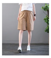 newest women short pants cotton linen pants good quality five middle length summer trousers lady casual loose pants fashion styl