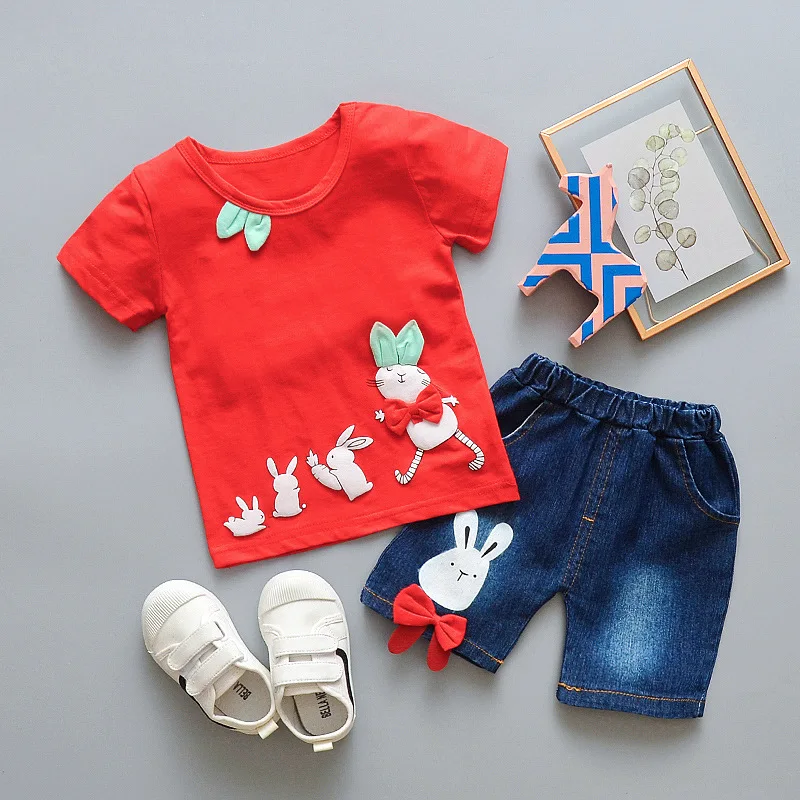 Комплект одежды для девочек из 2 предметов хлопковая футболка с надписью LOVE и