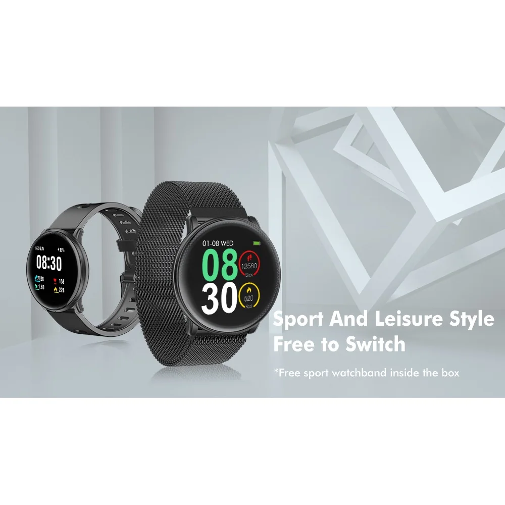 Умные часы Uwatch2 1,3" ips 240*240 дисплей BT4.0 фитнес Шагомер калорий умный таймер пульсометр сна монитор наручные часы