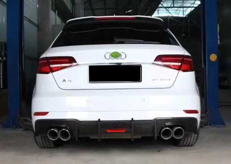 Задний бампер из углеродного волокна для Audi A3 S3 SLINE Hatchback Sportback 2017 2018 2019 2020 (с