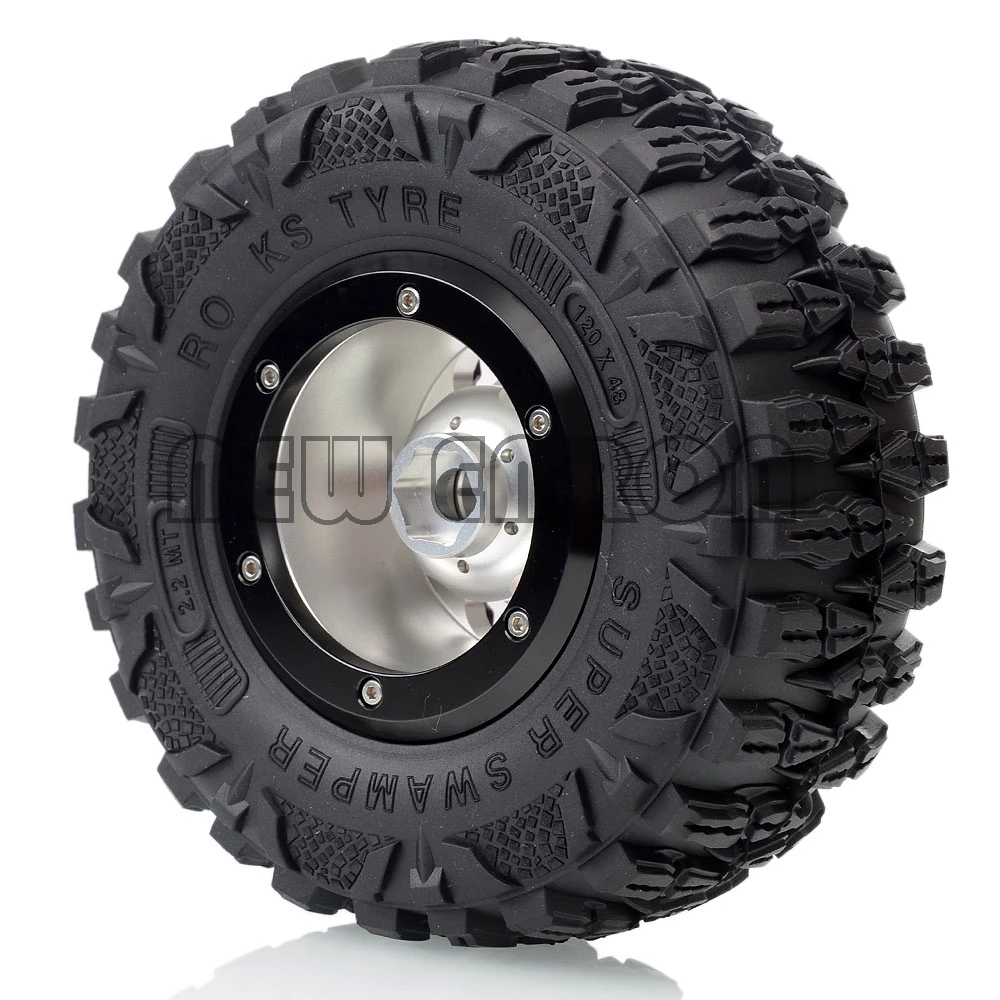 ENRON 4P АЛЮМИНИЕВЫЙ 2," Beadlock колеса диски ступицы супер Swamper Rocks шины 120 мм для 1/10 RC Гусеничный SCX10 II YETI TRX4