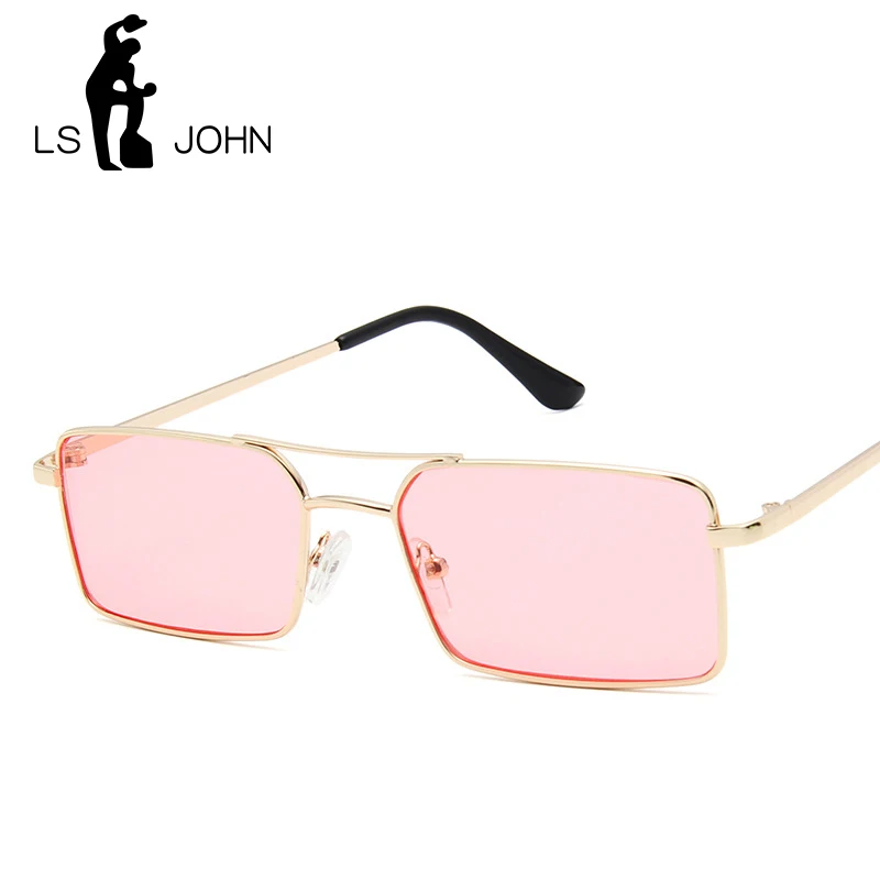 

LS JOHN Small Rectangle Sunglasses Women Men Brand Designer Vintage Tiny Narrow UV400 Sun Glasses Lady Oculos De Sol Gafas