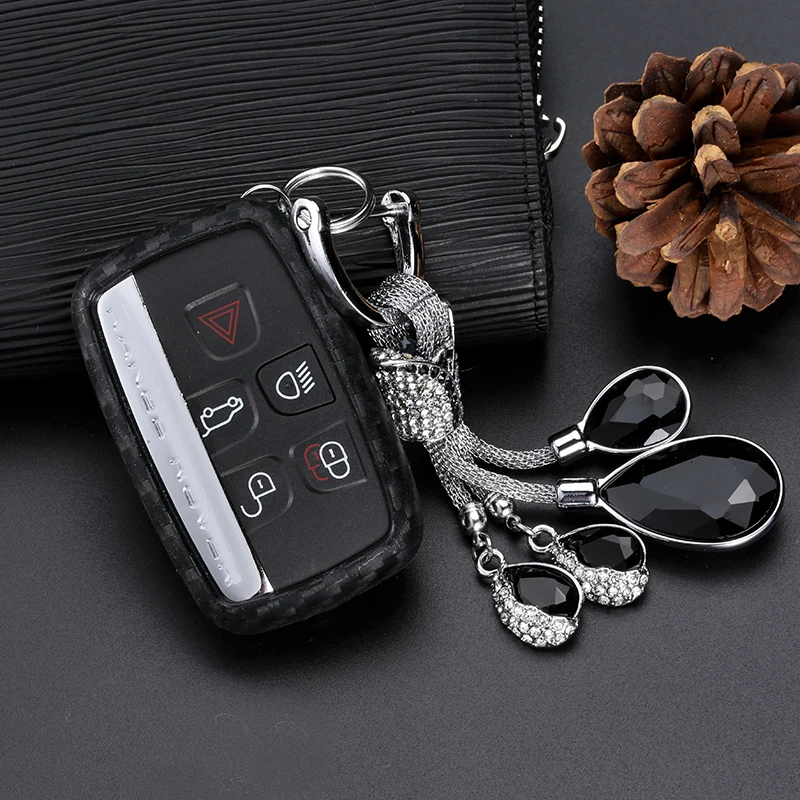 Силиконовый чехол для ключей от машины без ключа из углеродного волокна Land Rover Range