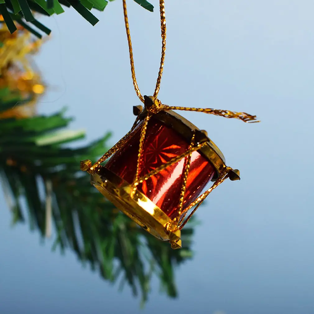 12 шт. новогодние барабанные шарики для украшения ёлки | Дом и сад