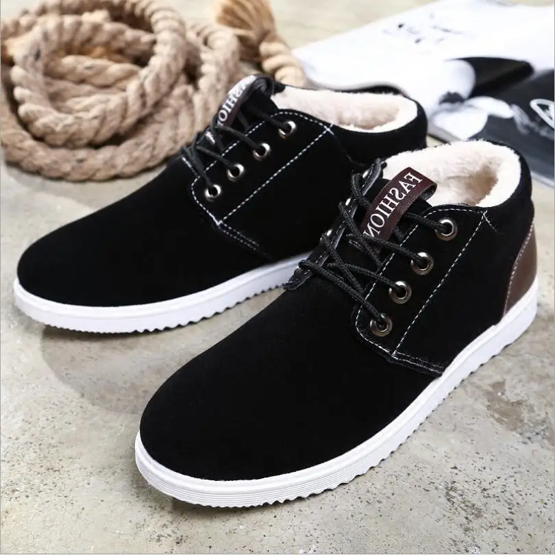 JX29/зимние ботинки Модные мужские замшевые ботильоны теннисные кроссовки Мужские