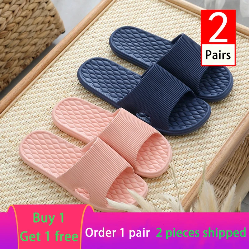 

Home Women's Slippers EVA Simple Wear-resistant Flip Flops Summer Women Sandals Men's Indoor Bathroom Flat Beach Woman Slippers
