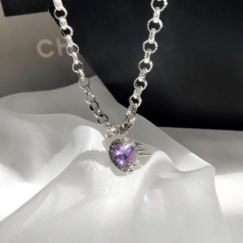 Современные ювелирные изделия фиолетовое искусственное ожерелье популярный