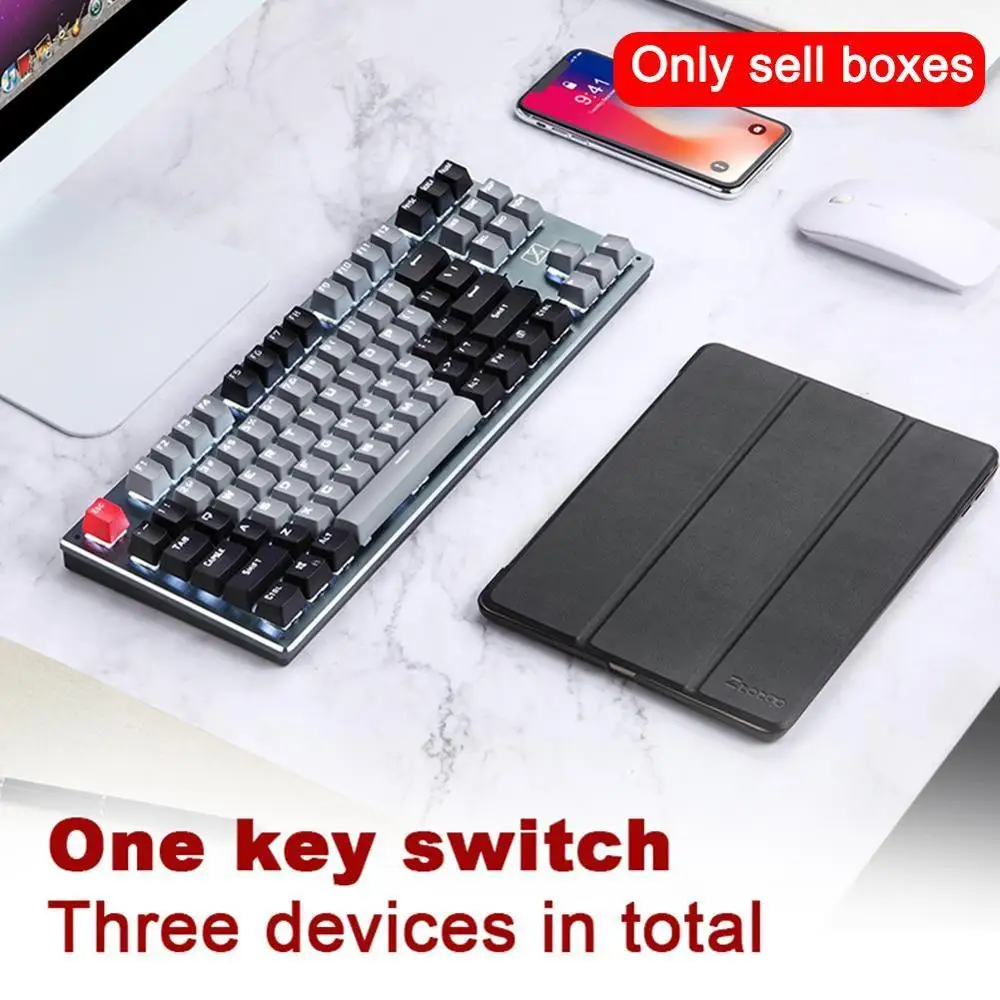 Модная механическая клавиатура с тремя режимами подключения Keycap Cherry PBT Dye Subtion