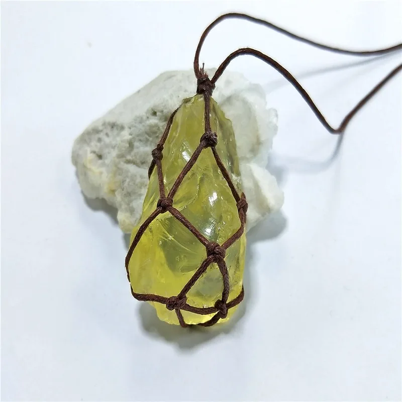 Подвеска ручной работы из натурального камня ожерелье для мужчин женщин энергия