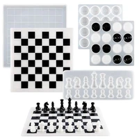 3 pcs chess board silicone casting resin molds for diy resin chessman chessboard jewelry findings moulds uv epoxy handmade craft