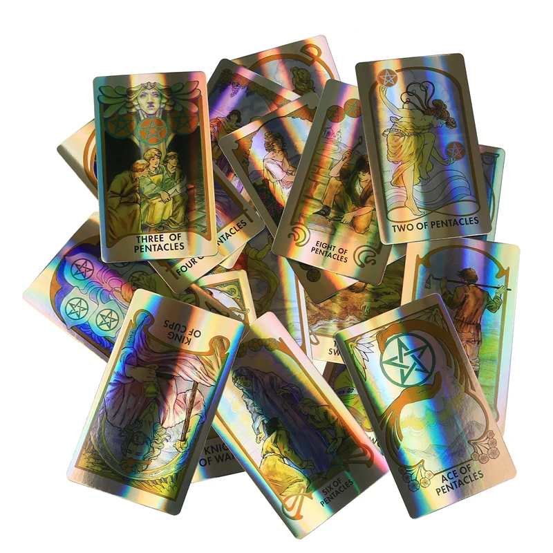 The Oracle Of Ethereal visions Holographic Tarot Deck Table Card Game For Adults And Children Fate Divination Playing Cards | Спорт и