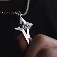 for men fashion trend cross star high quality metal pendant necklace clavicle chain accessories for men hip hop motorcycle gifts