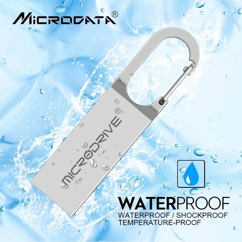 Водонепроницаемый металлический флеш накопитель 8 ГБ 16 USB 32 64 флешка 128 в