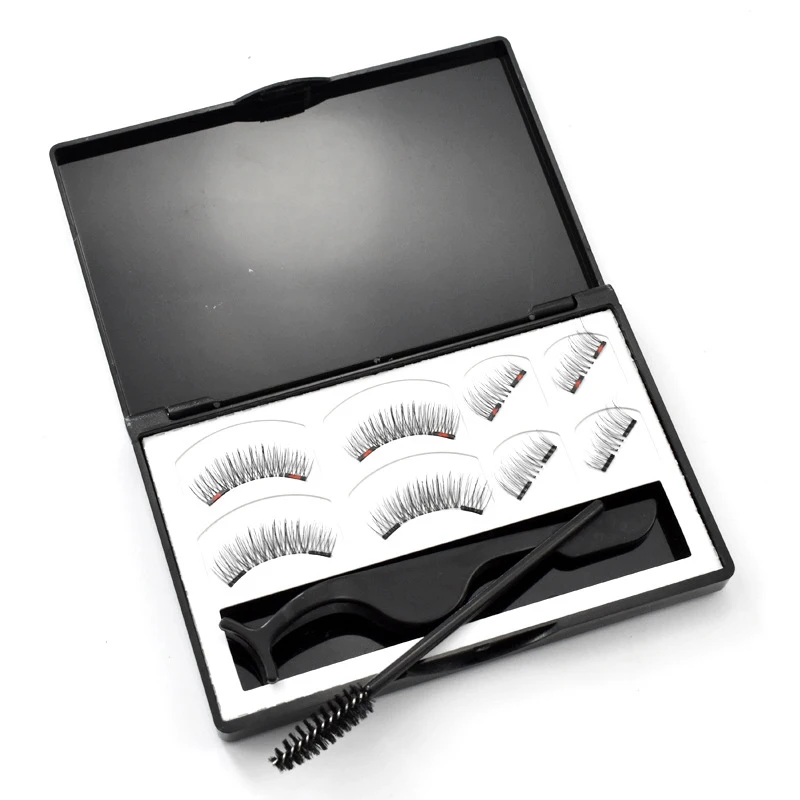 8 шт./компл. Толстые Накладные ресницы на магнитах 2 Магнит Магнитные Многоразовые