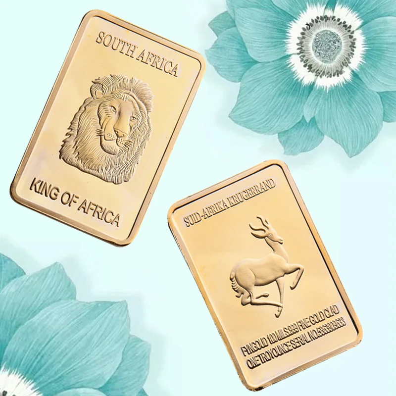Рисунок льва оленя с акриловой коробкой металлический Сувенир Монета бар
