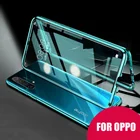 360 магнитный металлический стеклянный чехол для Oppo A55 A54 A93 A93s Магнитный защитный чехол из закаленного стекла для Oppo Reno 6 Pro Plus Capa