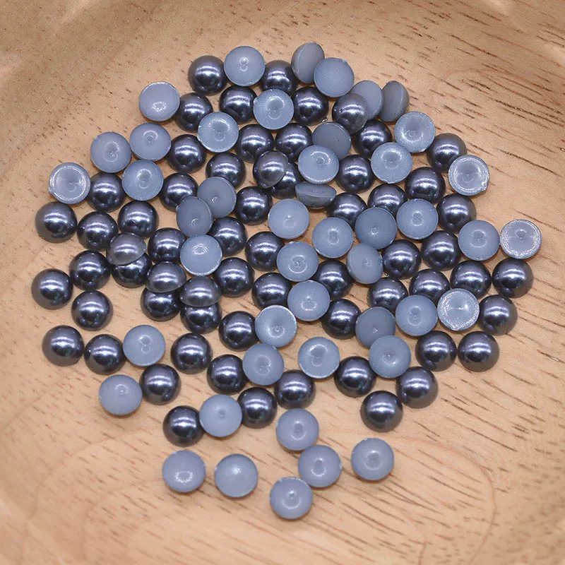 500 шт./лот 6 мм полукруглые плоские разноцветные акриловые бусины с имитацией