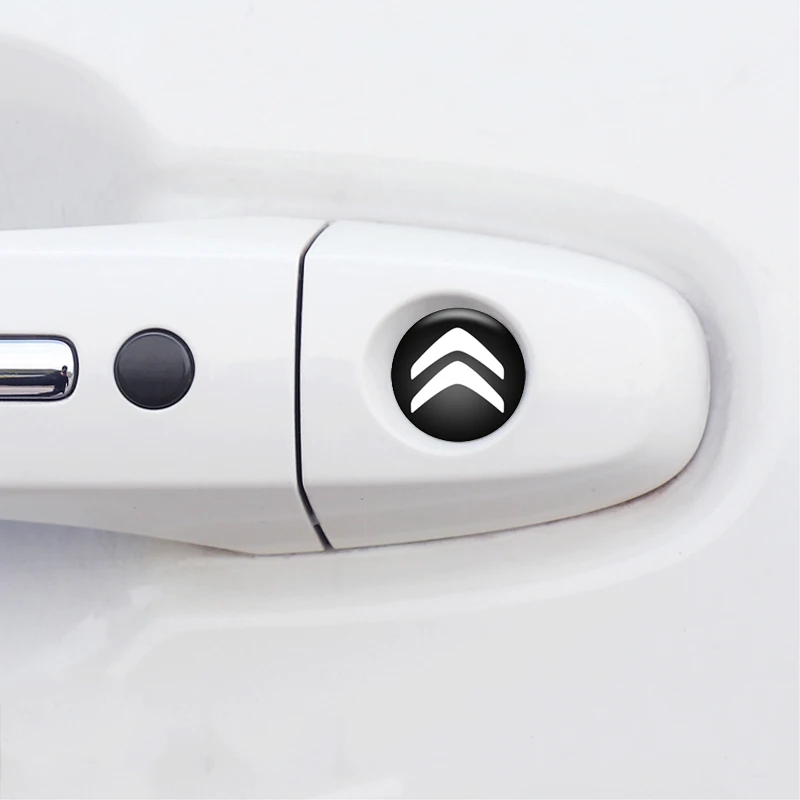 

For Citroen C2 C3 C4 C5 ZX Quatre Saxo Xsara Jimny 1.6 4Pcs Car Goods Car Door Keyhole Decorative Protection Label Accessories