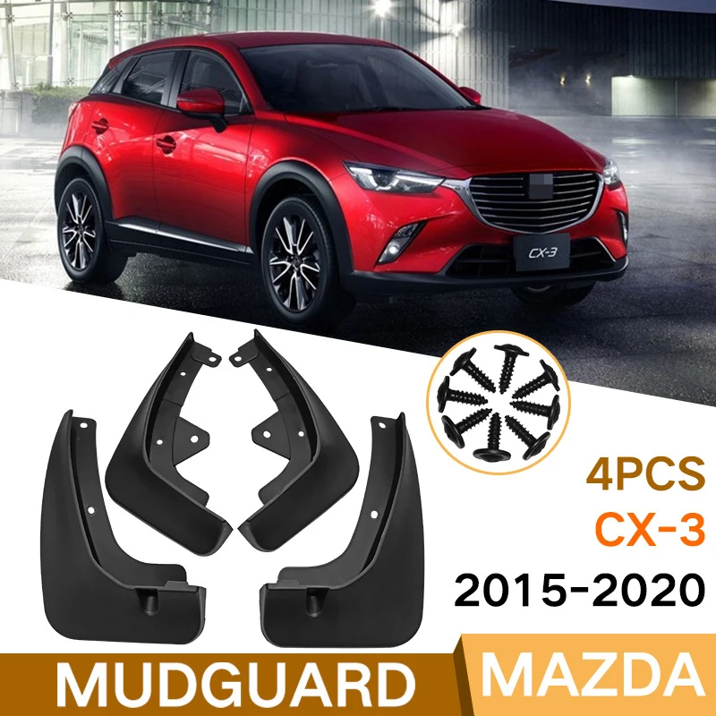 

For Mazda CX3 2015-2020 2016 2017 2018 2019 Molded Mud Flaps Mudflaps Splash Guards Front Rear Mud Flap Mudguards Fender