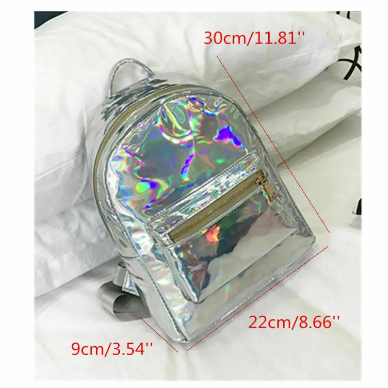 Женский мини-рюкзак из искусственной кожи яркий блестящий рюкзак на плечо