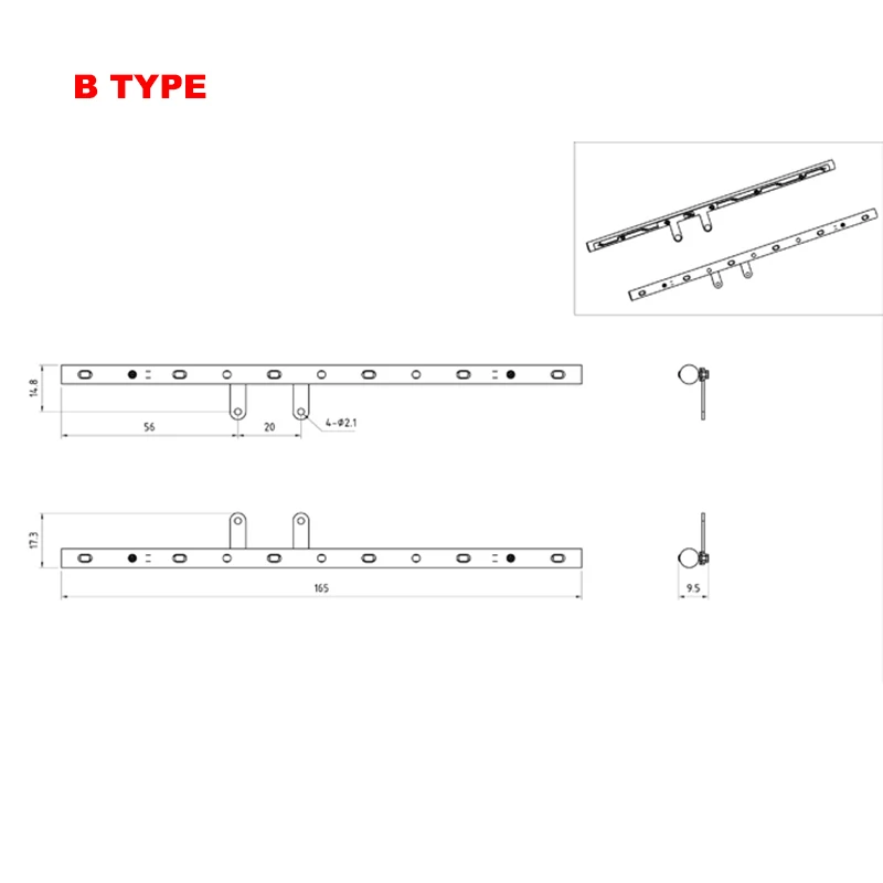 165 мм металлический lesu сбоку юбк