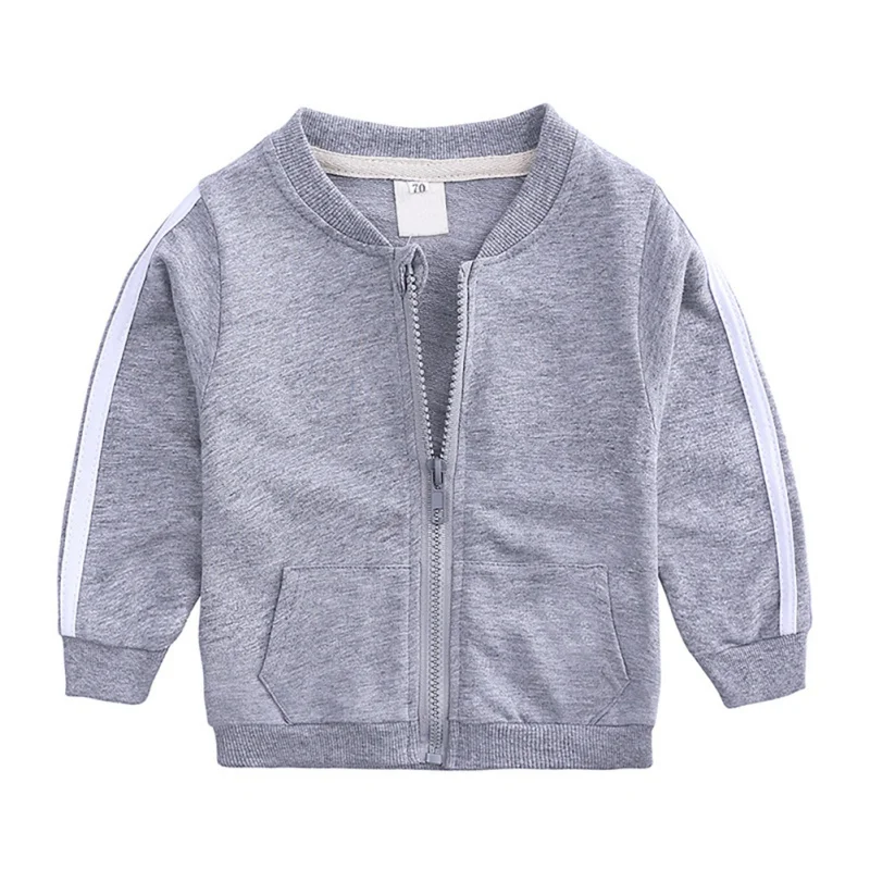 Autumn Baby Boy Girl Long Sleeve Stripe Print Sweatshirt Coat+Pants Costume Set | Детская одежда и обувь