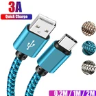 Оригинальный кабель Micro USB C, 1 м, 2 м, кабель для быстрой зарядки и передачи данных для Samsung A51, A71, Xiaomi, Huawei P30, кабель USB C