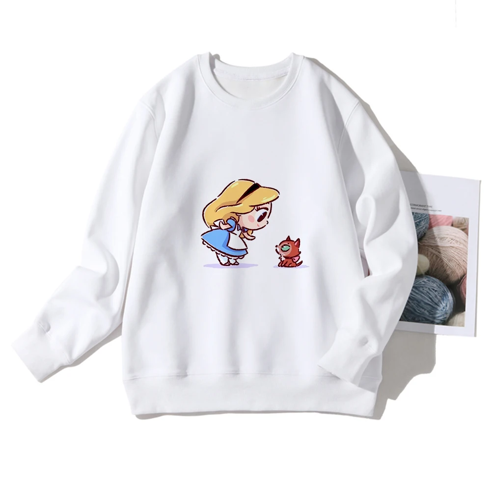 

Tops Crop Teens for Girls Sweat Disney Hoodie Princess Sweatshirt Woman Clothing Kawaii Oversize School Long Sleeve Fashion