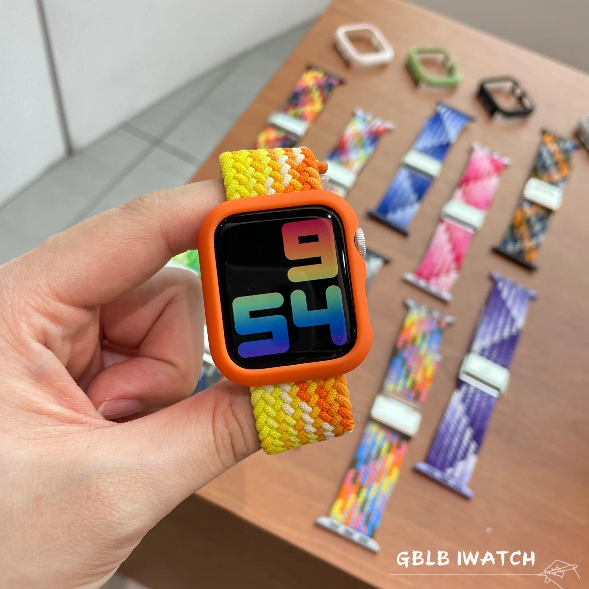 

New Nylon Adjustable fabric Strap + Case For Apple Watch band 44mm 40mm 38mm 42mm 41mm 45mm Elastic Bracelet for iWatch 4 5 6 7
