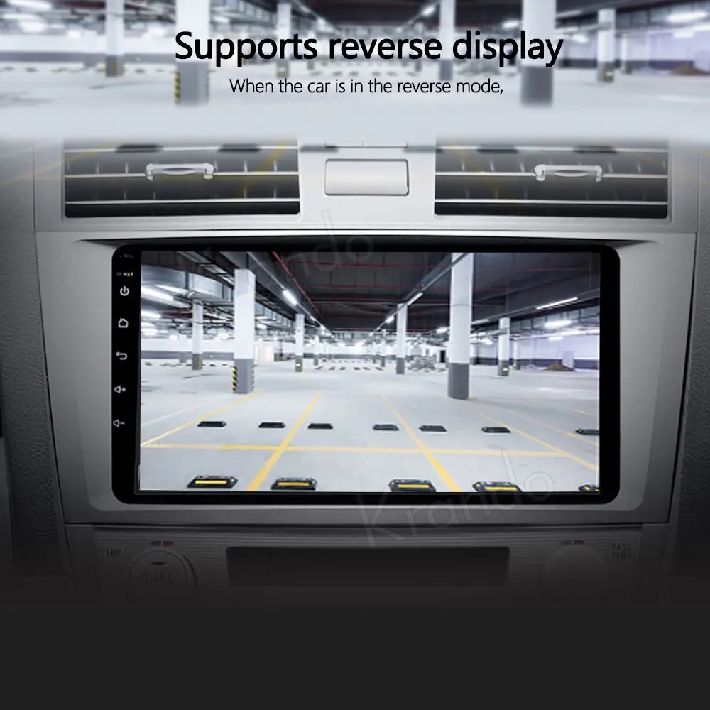 Krando Android 10.0 9&quot IPS Full Touch Car Multimedia Radio for TOYOTA CAMRY 2007-2011 Audio Gps Navigation Player Wifi Carplay |