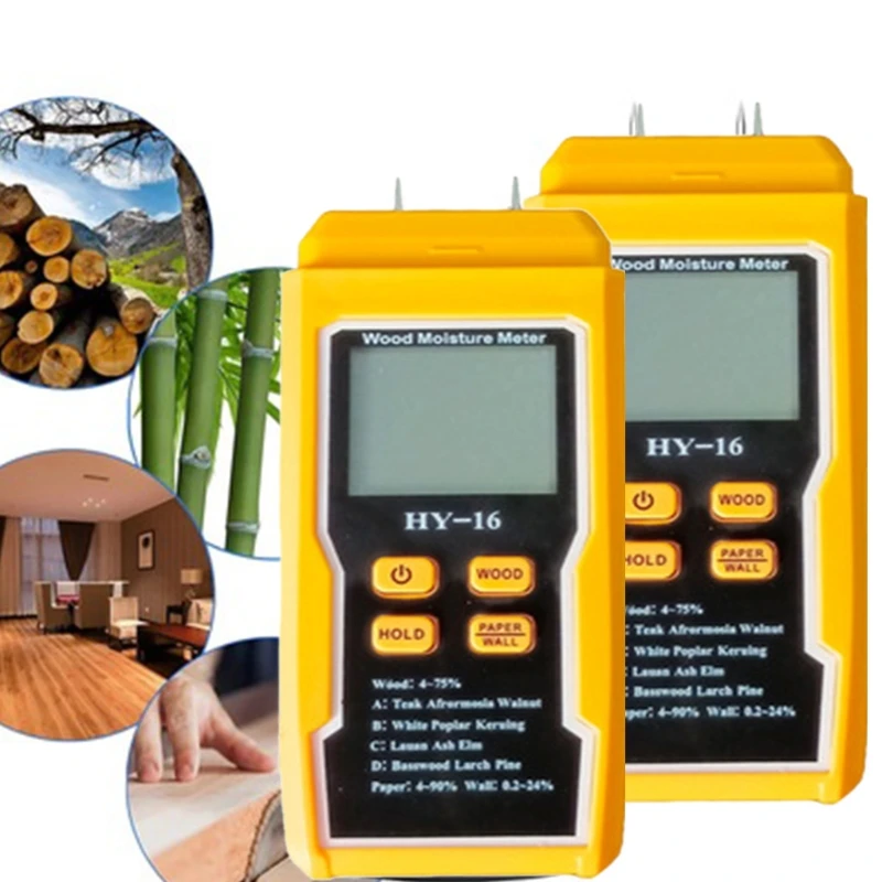 

Двухконтактный цифровой измеритель влажности древесины, прибор для измерения влажности бумаги, настенный гигрометр с ЖК-дисплеем, детекто...