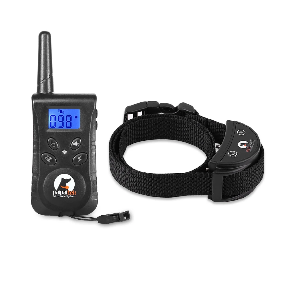 

2019 оригинальный перезаряжаемый ошейник для дрессировки собак 3 режима 500 м Электрический Водонепроницаемый Удаленный Ошейник для дрессировки собак