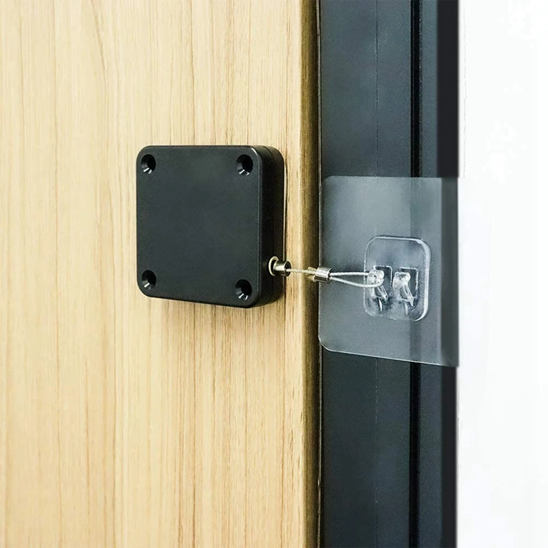 

10 Sets Tension Punch-Free Automatic Sensor Door Closer Portable Door Off Door Hardware Door Closers