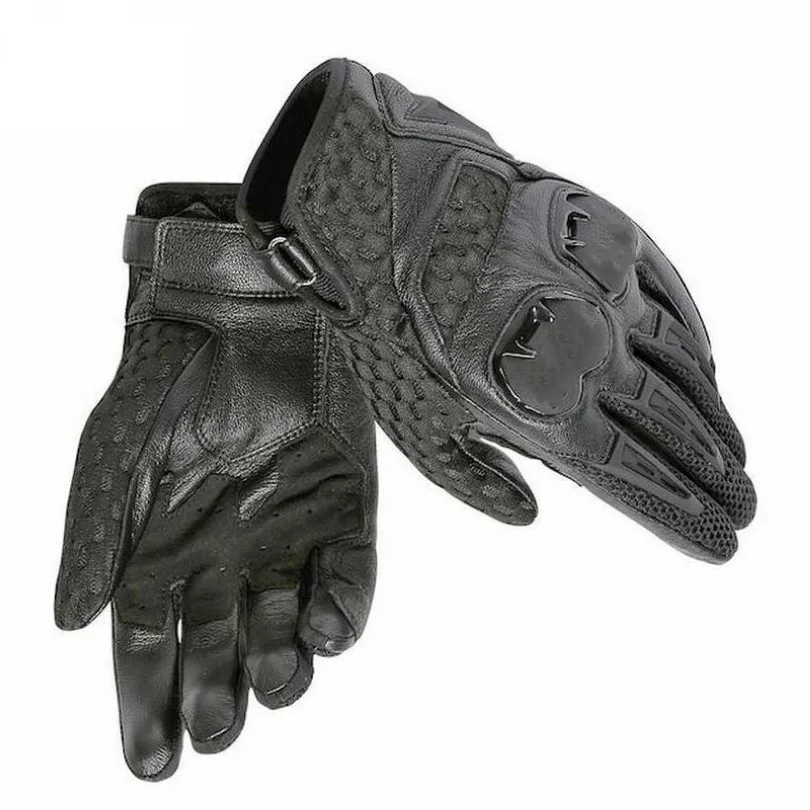 

New Black Color 100% Genuine Leather Dain Air Hero Motorcycle Gloves Racing Gloves Driving Motorbike GP PRO Cowhide Short Gloves