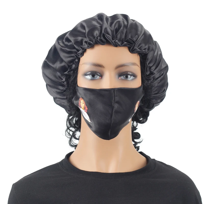 Упаковка для париков с логотипом на заказ атласные мешки/наклейки этикетки