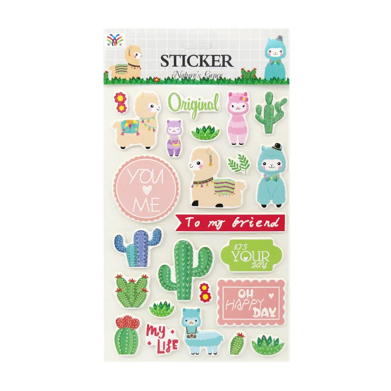 Кактус Альпака Декоративные Канцелярские наклейки для скрапбукинга сделай сам