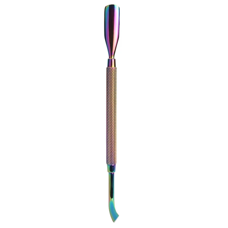 No 3 Color titanium Нержавеющая сталь кутикулы ногтей толкатель Маникюрный Инструмент мертвой кожи толкатель GT-01-05 - Цвет: No 3 Color titanium