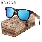 Солнцезащитные очки BARCUR поляризационные для мужчин и женщин, темные очки из дерева черного ореха с защитой UV400