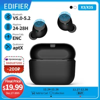 edifier x3 x3s tws wireless bluetooth earphone bluetooth 5 2 voice assistant touch control voice assistant up to 28hrs playback