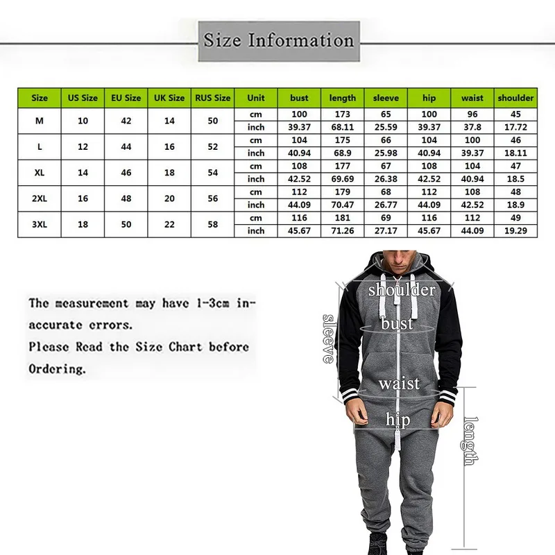 

Pajama Man Jumpsuit Splicing Long Sleeve Sweatshirt Men's Jumpsuit One-piece Garment Pajama Men Casual Tracksuit Male Clothes