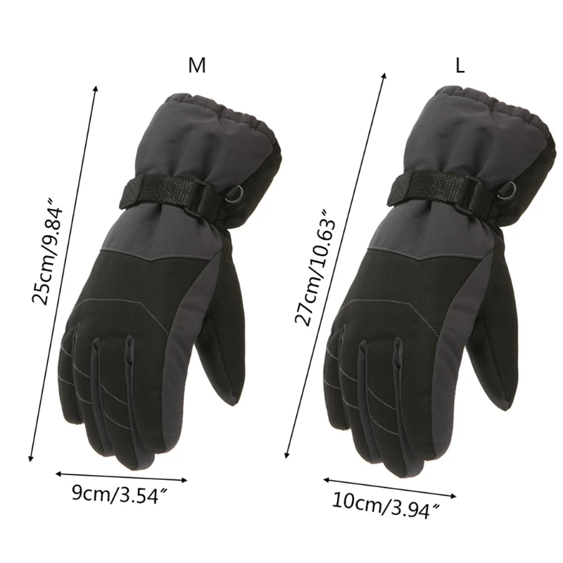 

Kids Children Winter Thicken Warm Mountain Snowboard Ski Gloves Windproof Waterproof Full Finger Mittens for Outdoor Sports WXTD