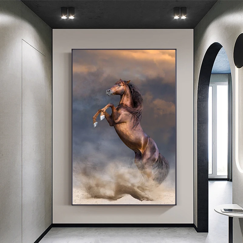 

Modern Animal Horse Canvas Horse Painting Poster and Print Cuadros Wall Art for Living Room Home Decor