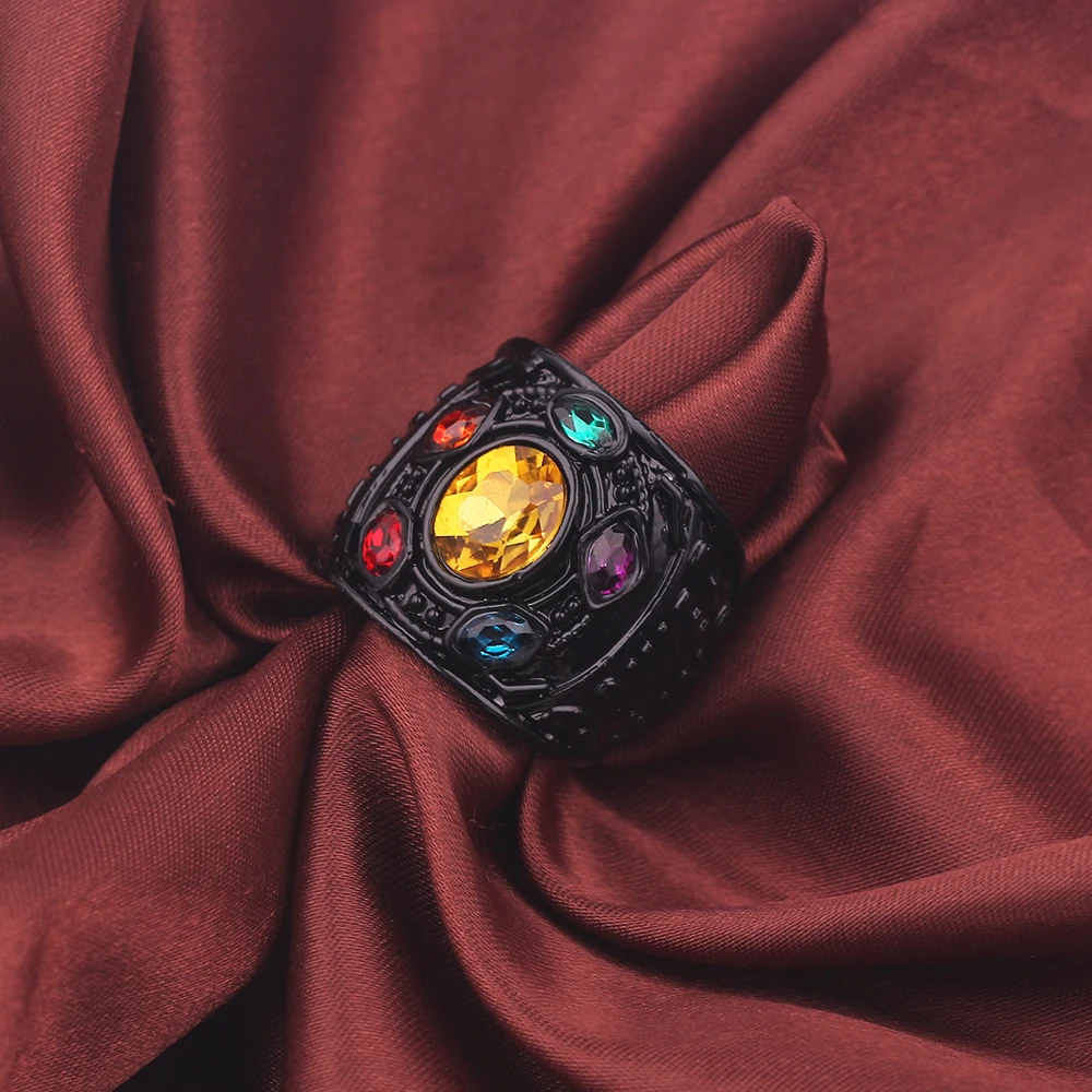3 цвета Marvel, Мстители, перчатка Таноса, кольца, бесконечная сила, рукавица, Кристальное кольцо, кольцо для мужчин, бесконечные войны, anillo infinito