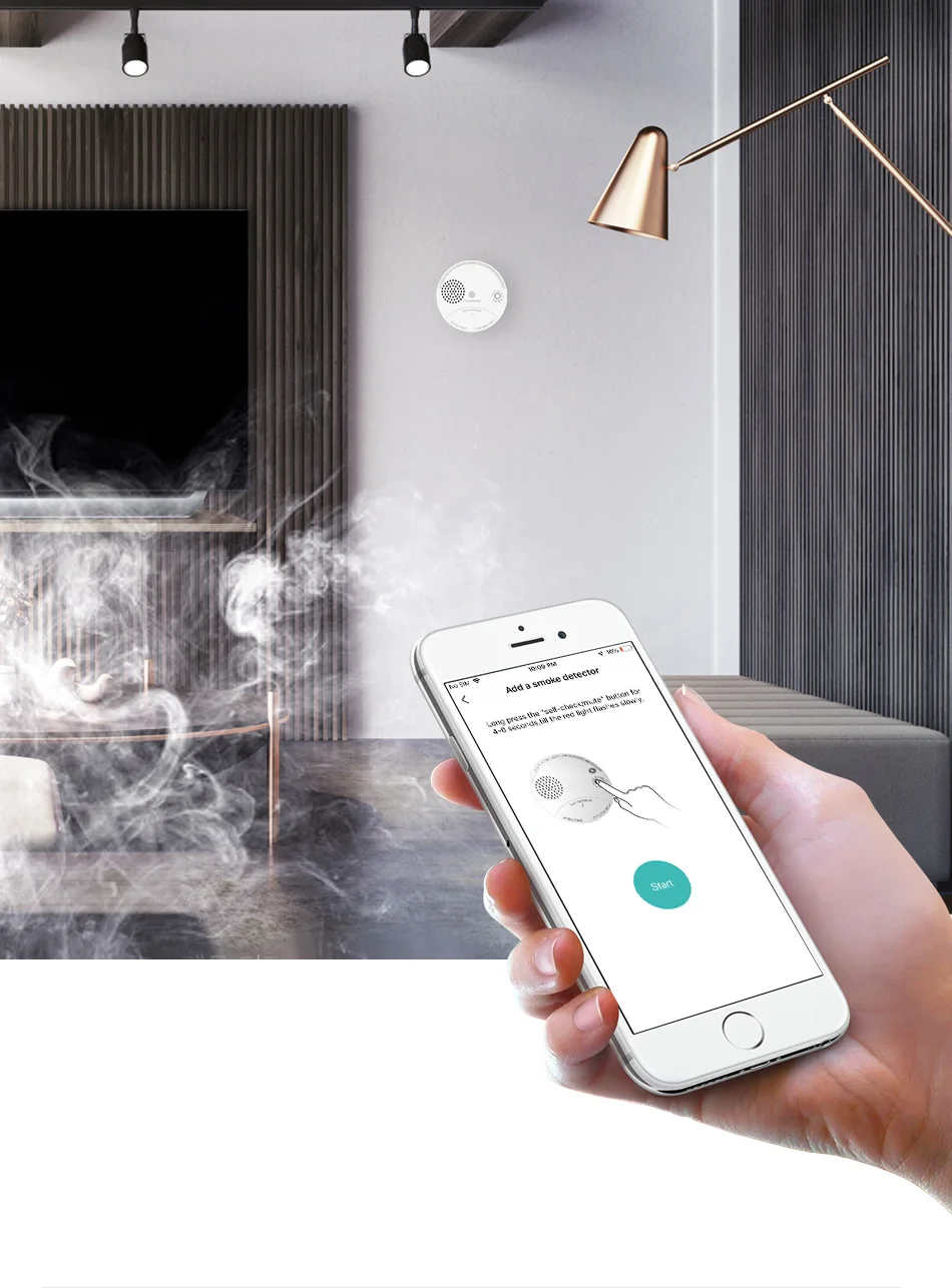 ZigBee пожарная сигнализация датчик дыма детектор газа вода погружение Наводнение детектор утечки Умный дом Безопасность Дистанционное управление на xiaomi